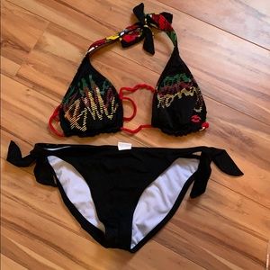 Reversible Rasta bikini
